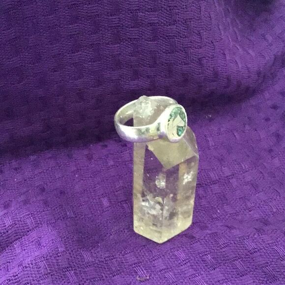 Ring, Turquoise and Sterling Silver Horse Head Ring, size 7.5, Handmade, Artisan - Picture 4 of 8